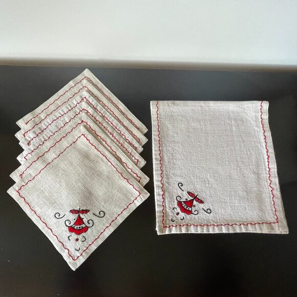 Vintage Polish Table Runner and 6 Napkins Set - Picture 1 of 7